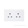 Modren 2 Gang BS Socket Outlets White